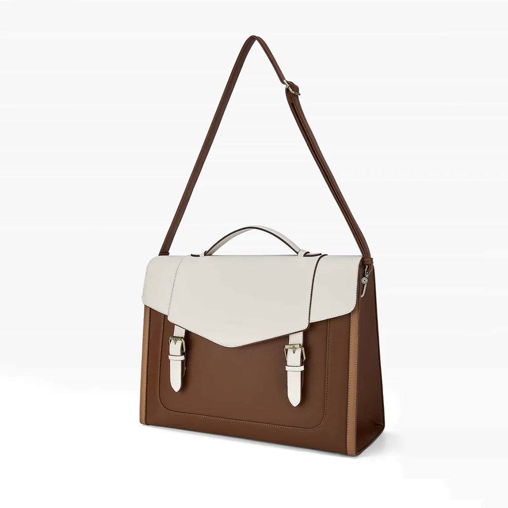 Ecosusi Julie Vintage Briefcase - Tan