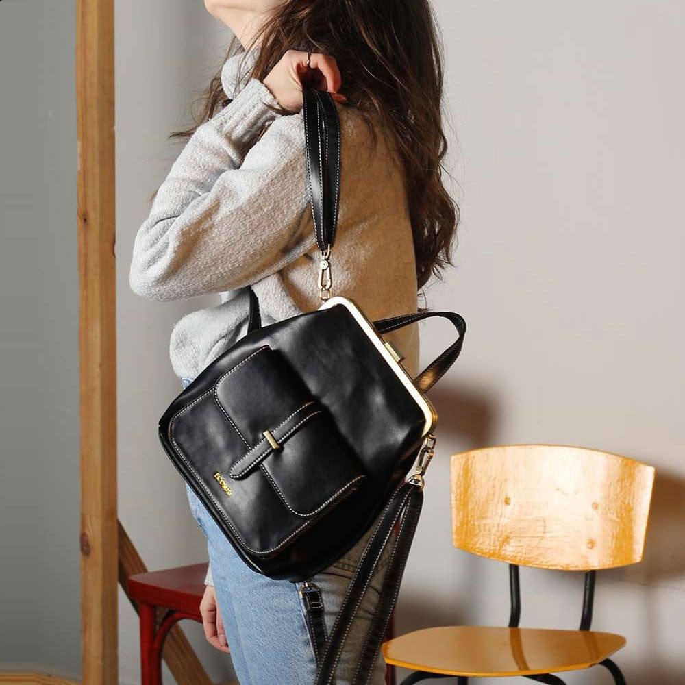 Ecosusi Petite Vintage Backpack - Black