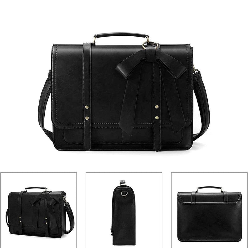 Ecosusi Vintage Bow Briefcase - Black