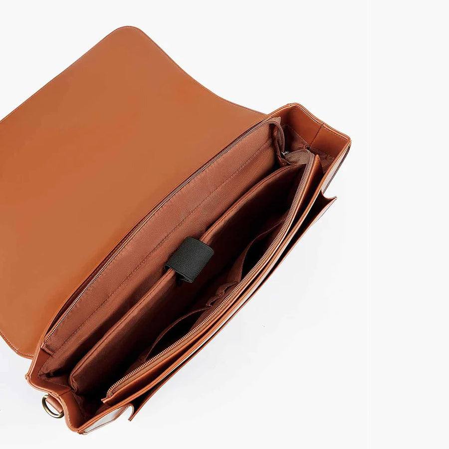 Ecosusi Vintage Bow Briefcase Large - Brown