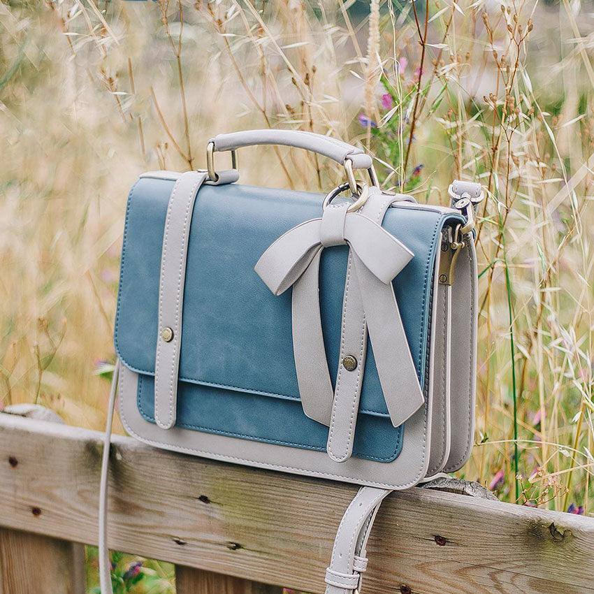 Ecosusi Vintage Bow Briefcase Small - Blue