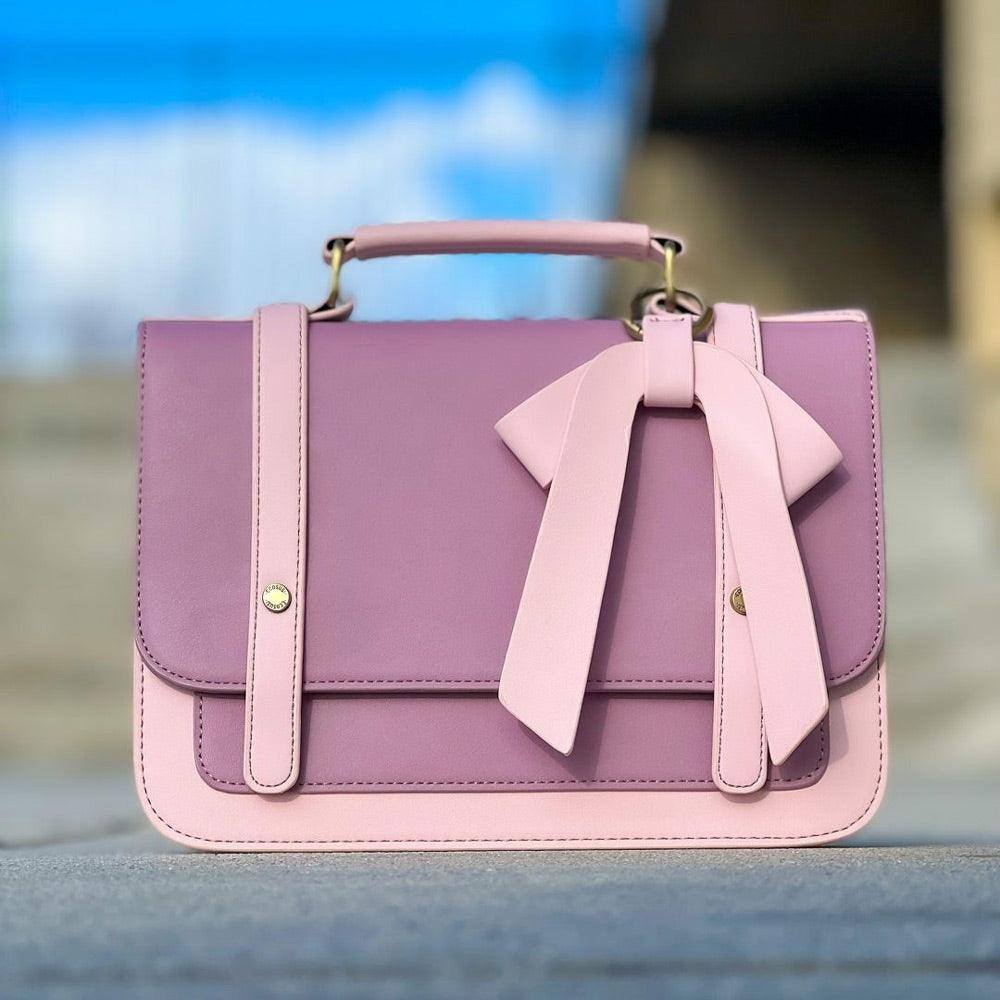 Ecosusi Vintage Bow Briefcase Small - Purple