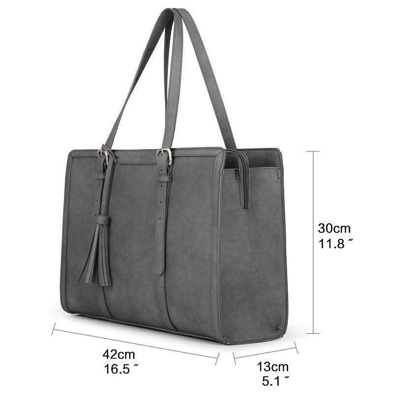 Ecosusi Vintage Laptop Tote - Grey