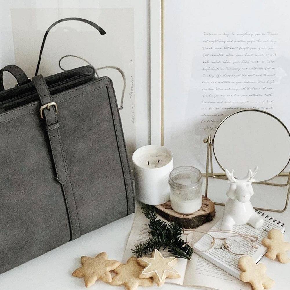 Ecosusi Vintage Laptop Tote - Grey