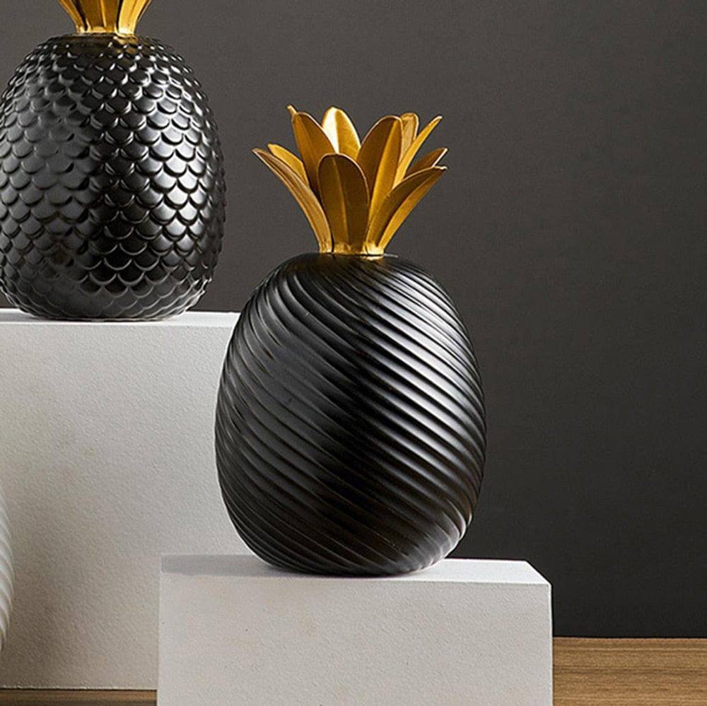 Enhabit Ananas Decorative Accent - Black