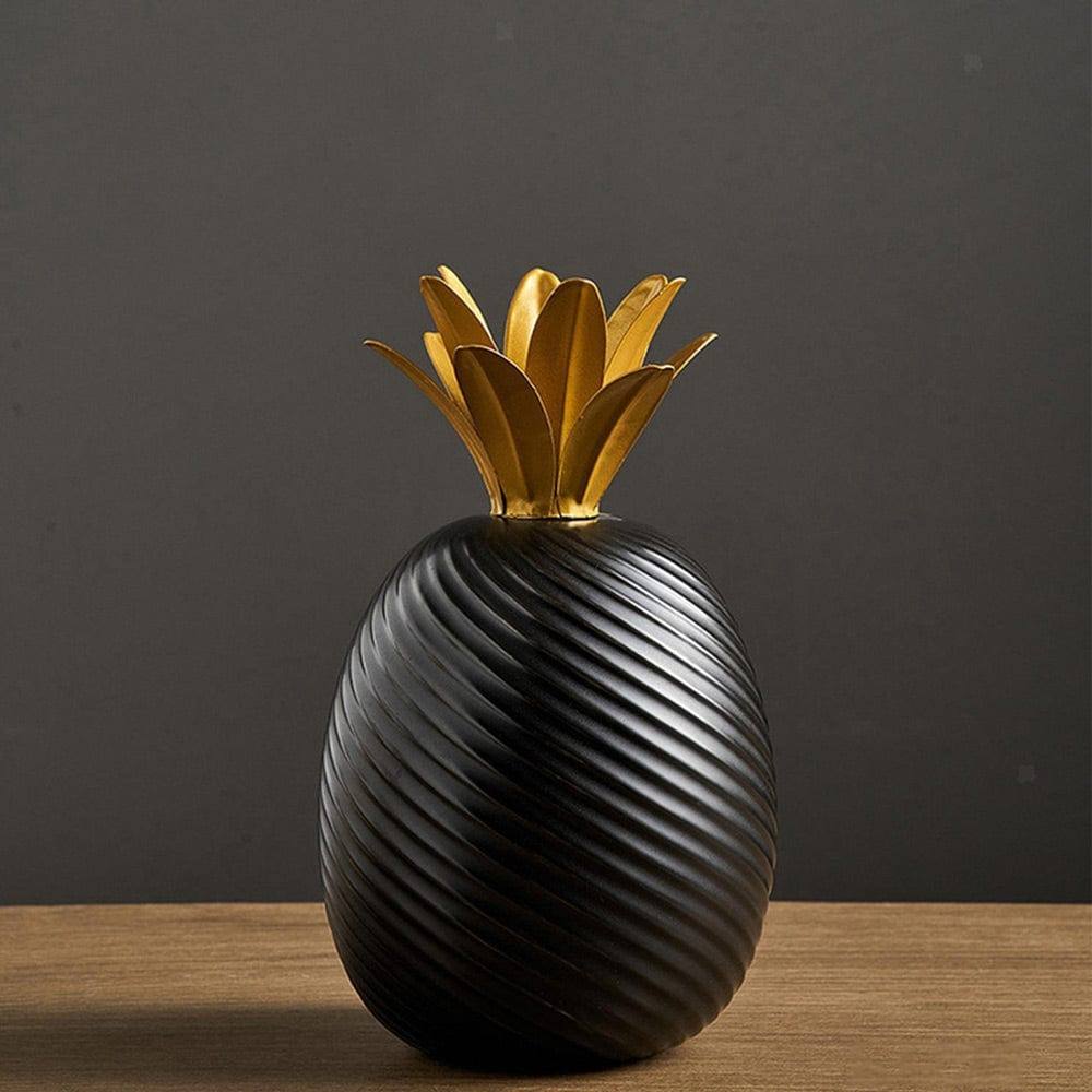 Enhabit Ananas Decorative Accent - Black