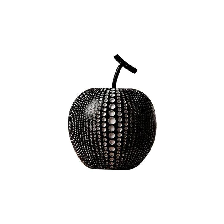 Enhabit Apple Resin Sculpture - Polka Black