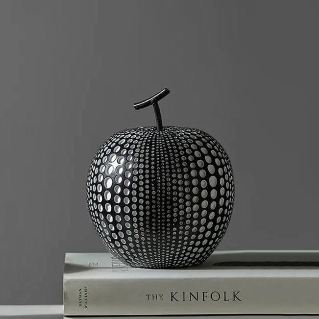 Enhabit Apple Resin Sculpture - Polka Black