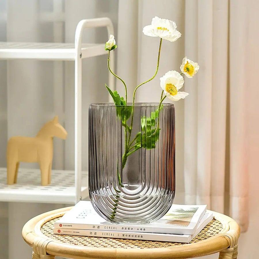 Enhabit Arch Glass Vase Small - Smoke