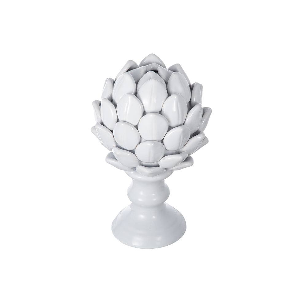 Enhabit Artichoke Decorative Accent Medium - White