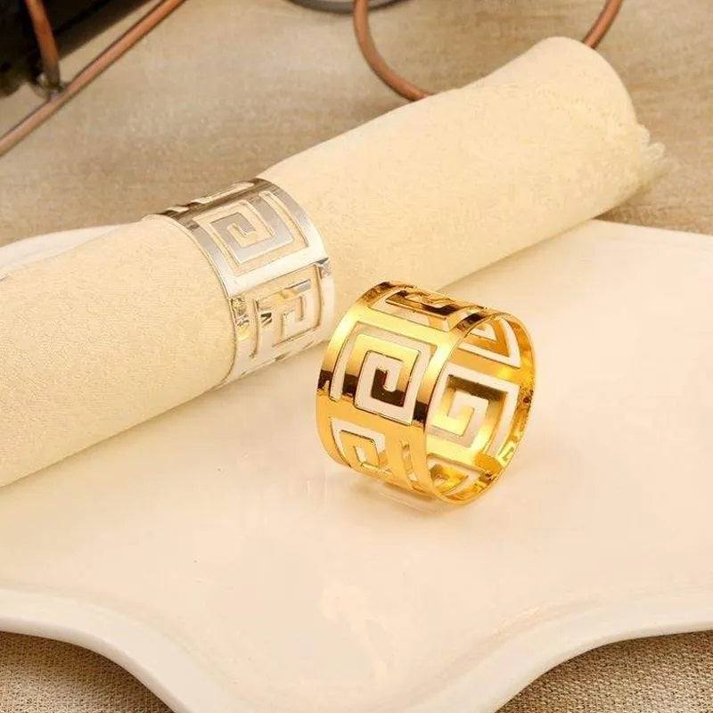 Enhabit Astra Napkin Rings, Set of 6 - Gold