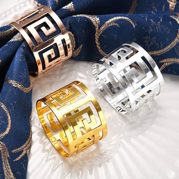 Enhabit Astra Napkin Rings, Set of 6 - Gold