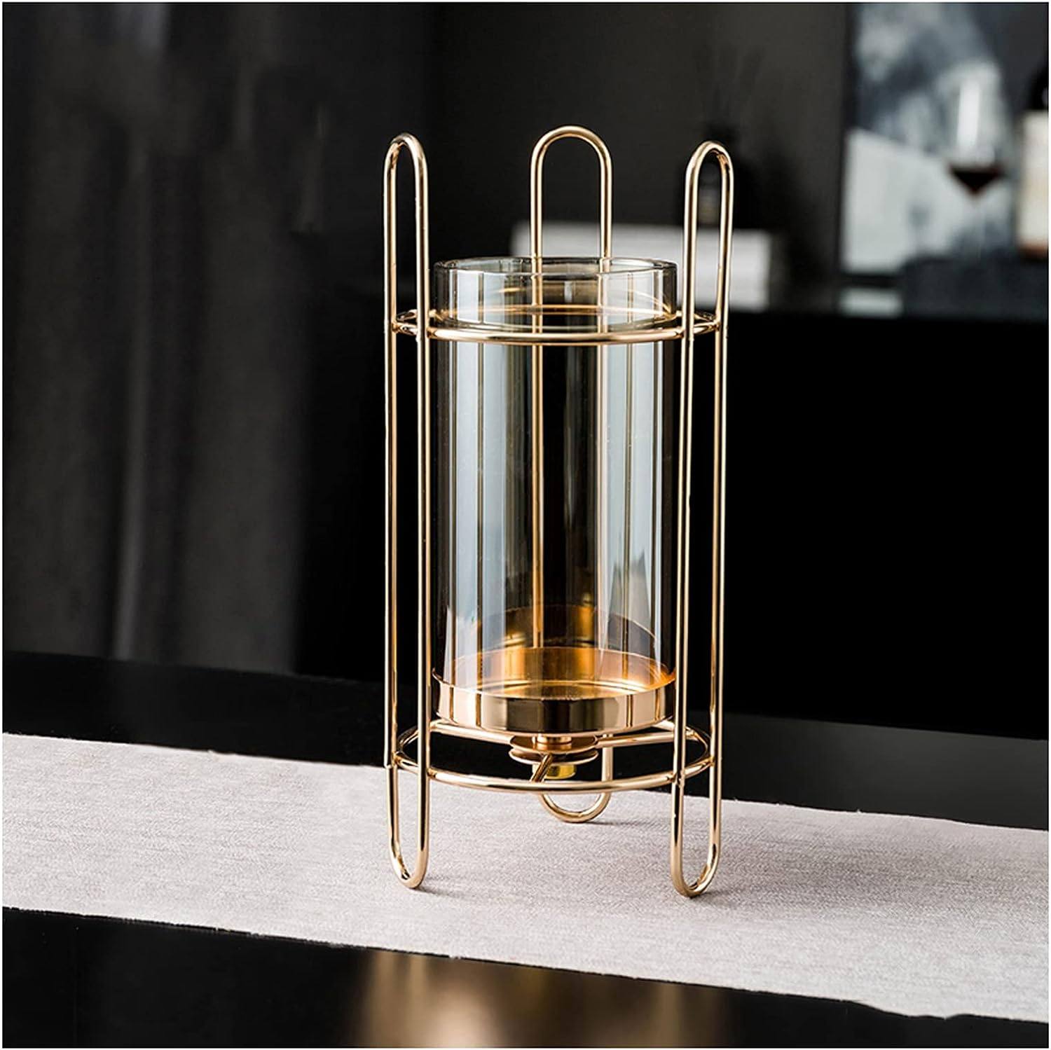 Enhabit Athena Wireframe Candle Holder - Gold