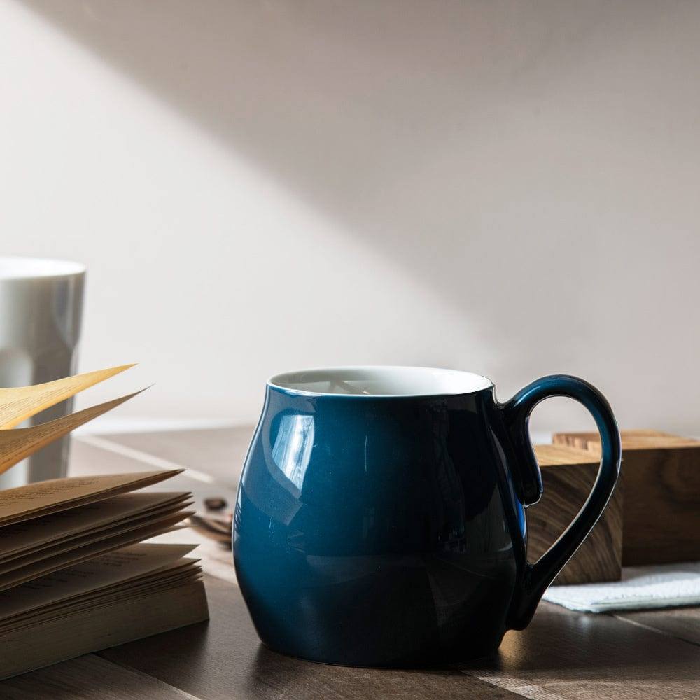 Enhabit Barrel Coffee Mug - Navy Blue