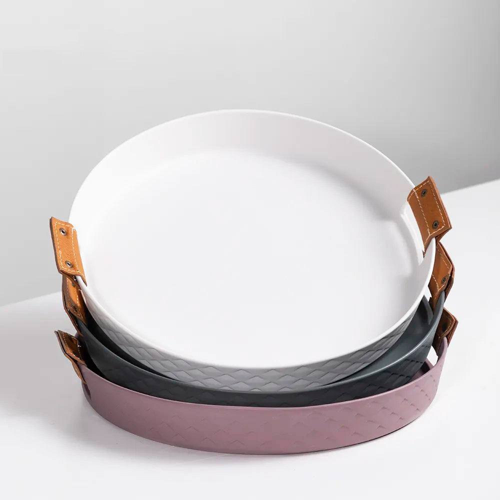 Enhabit Bern Ceramic Serving Tray - Pink