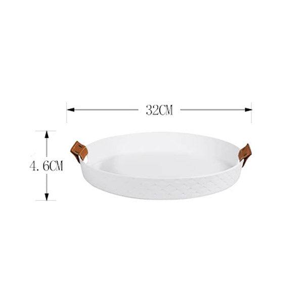 Enhabit Bern Ceramic Serving Tray - White