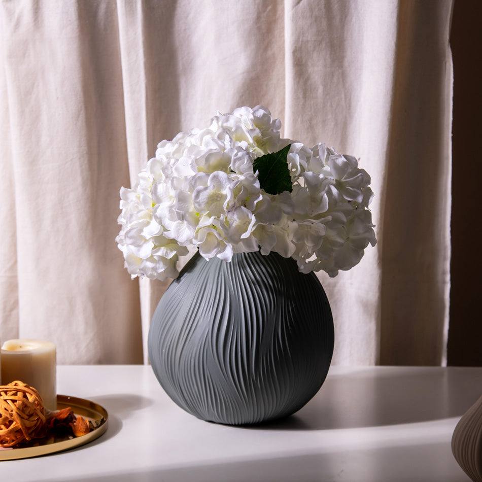 Enhabit Bloom Porcelain Vase - Grey