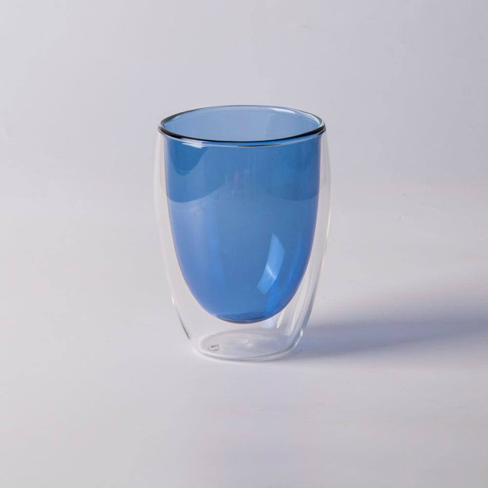 Enhabit Cafe Double Wall Glass Medium - Blue