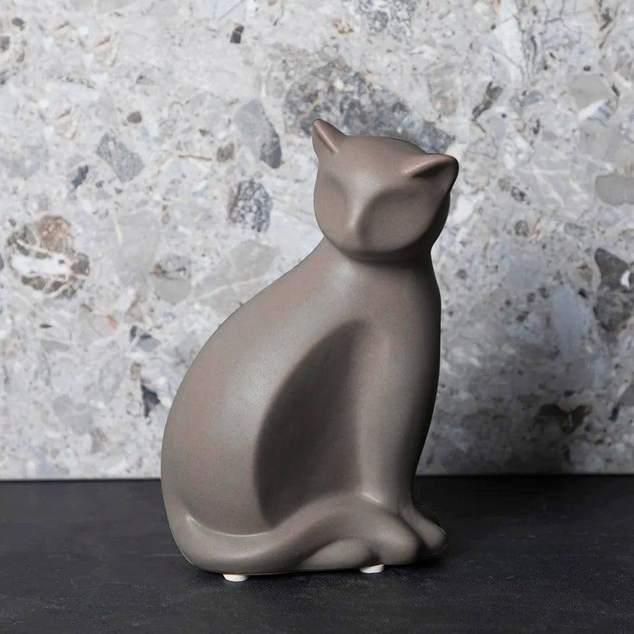 Enhabit Cat Ceramic Sculpture - Grey