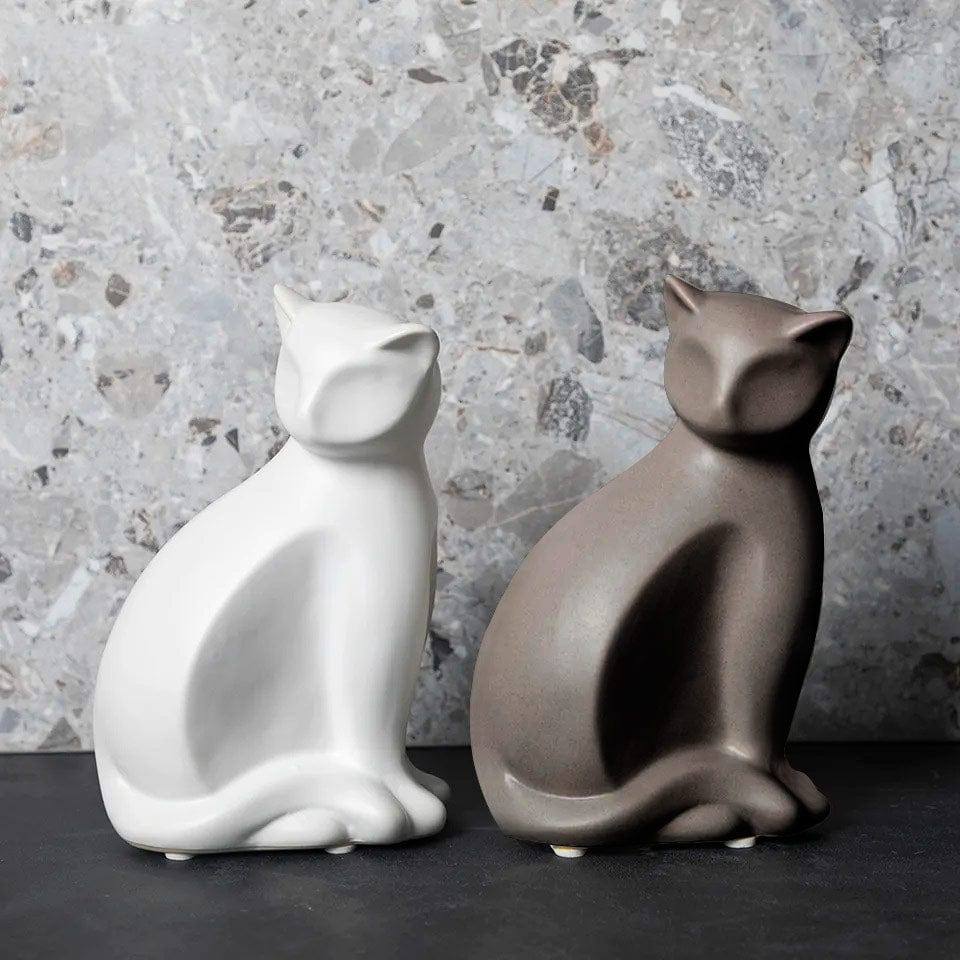 Enhabit Cat Ceramic Sculpture - Grey