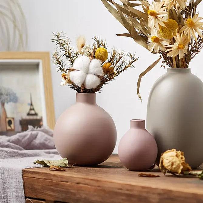 Enhabit Ceramic Bulb Vase Small - Pink