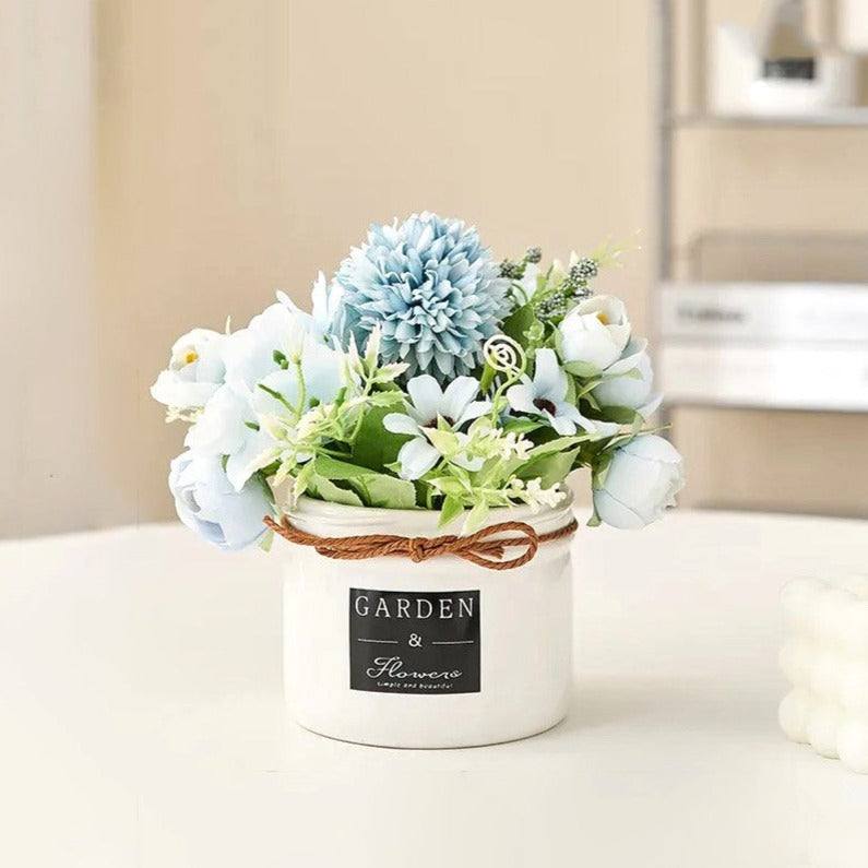 Enhabit Ceramic Potted Planter - Hydrangea