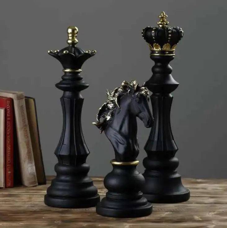 Enhabit Chess Queen Decorative Sculpture Large - Black