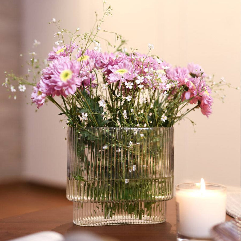 Enhabit Clear Lines Rectangular Glass Vase