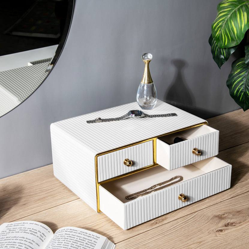 Enhabit Columns Organiser with Drawers - White