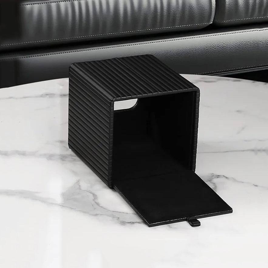 Enhabit Columns Square Tissue Box Holder - Black