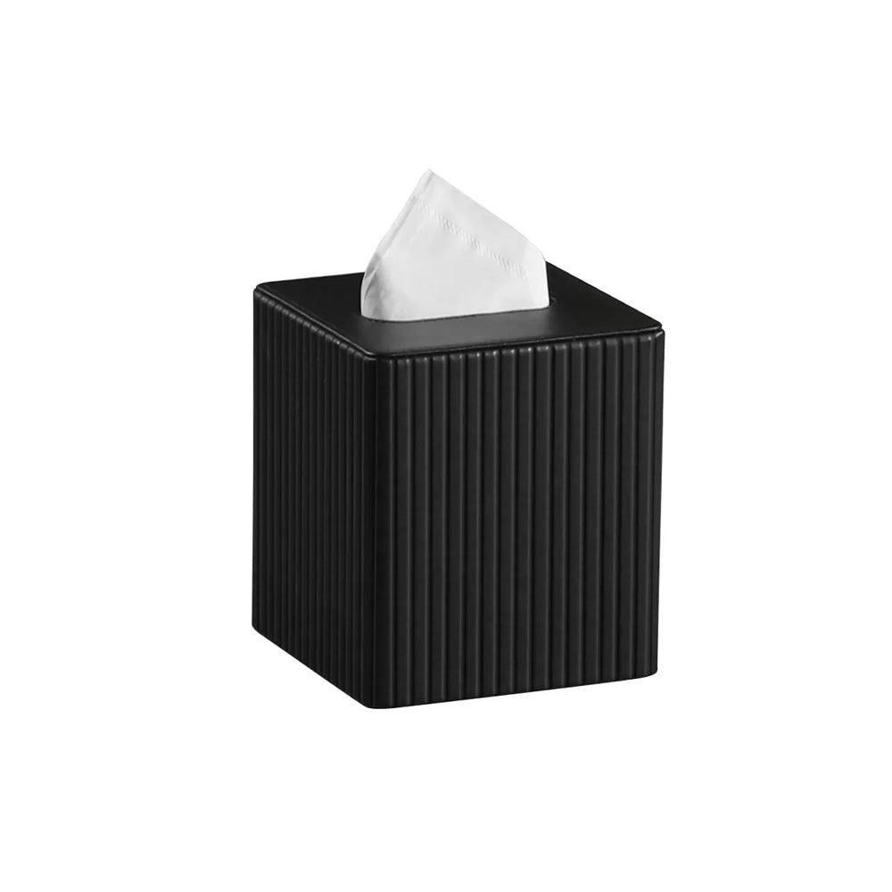 Enhabit Columns Square Tissue Box Holder - Black