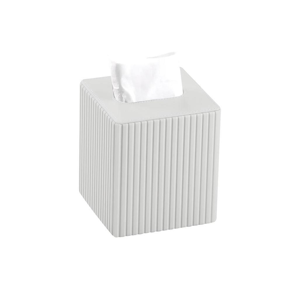 Enhabit Columns Square Tissue Box Holder - White