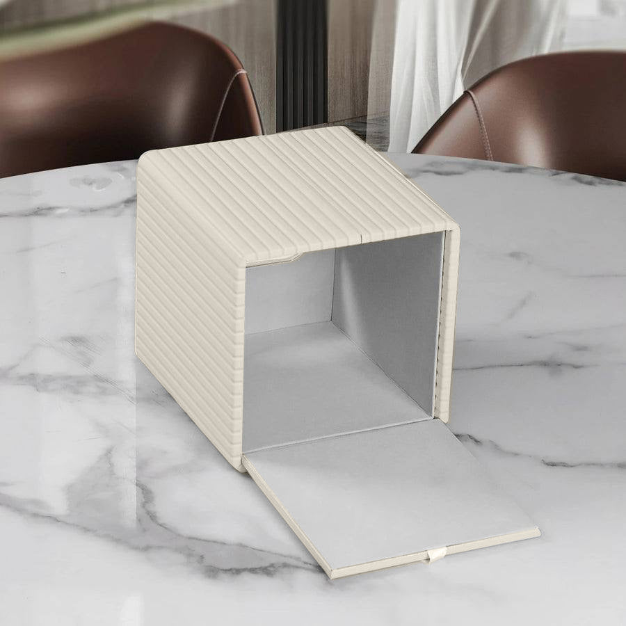 Columns Square Tissue Box Holder - Ivory