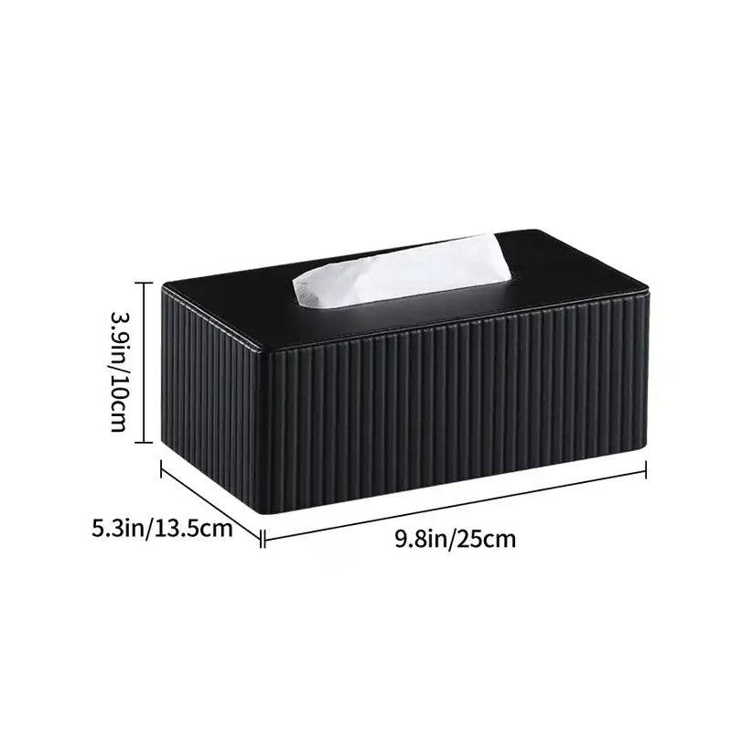 Enhabit Columns Tissue Box Holder - Black