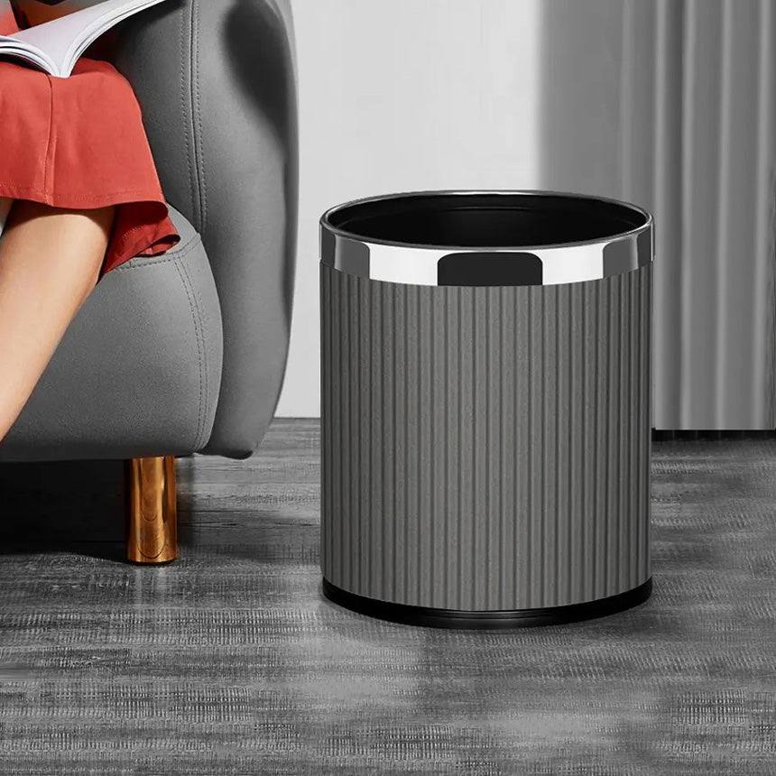 Enhabit Columns Waste Bin - Grey & Silver