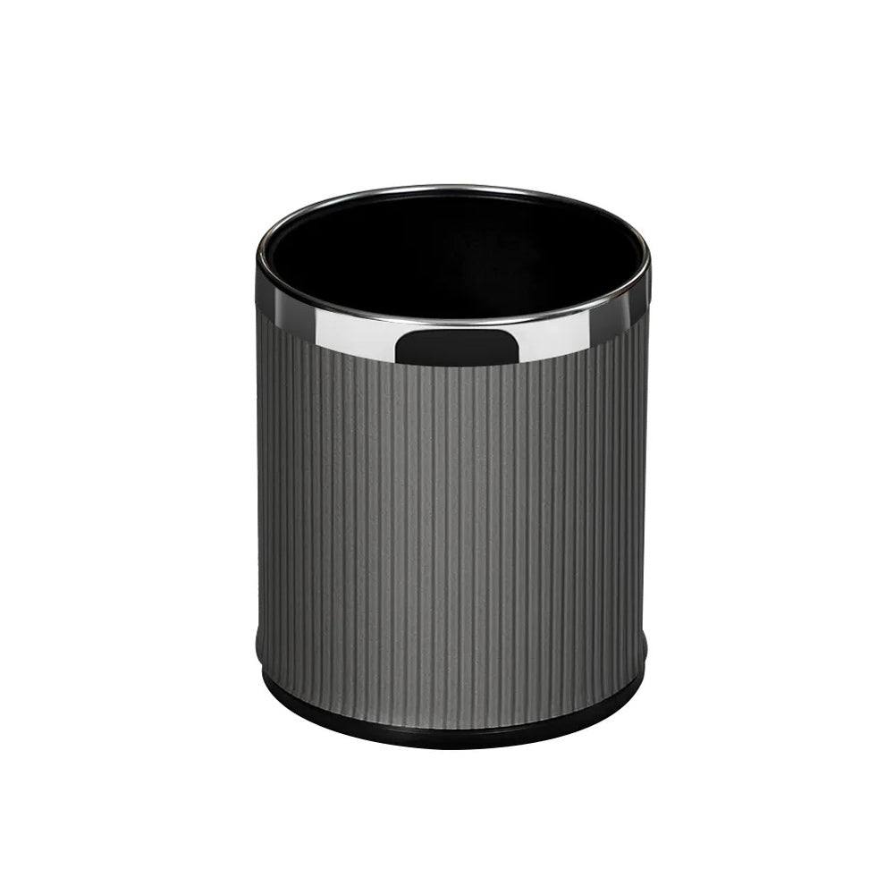 Enhabit Columns Waste Bin - Grey & Silver