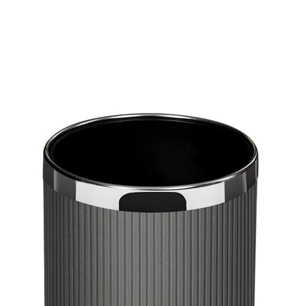 Enhabit Columns Waste Bin - Grey & Silver