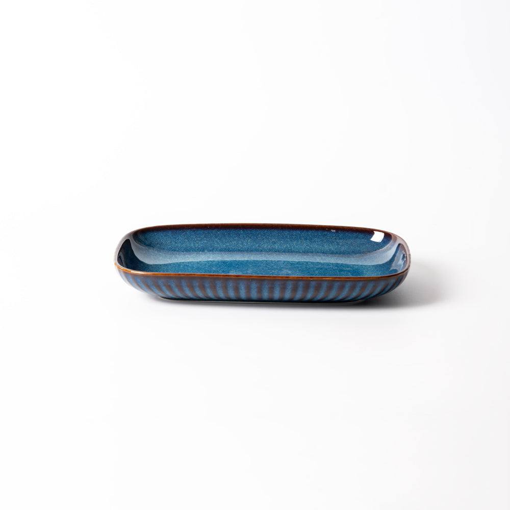 Enhabit Cove Rectangular Plate - Teal Blue