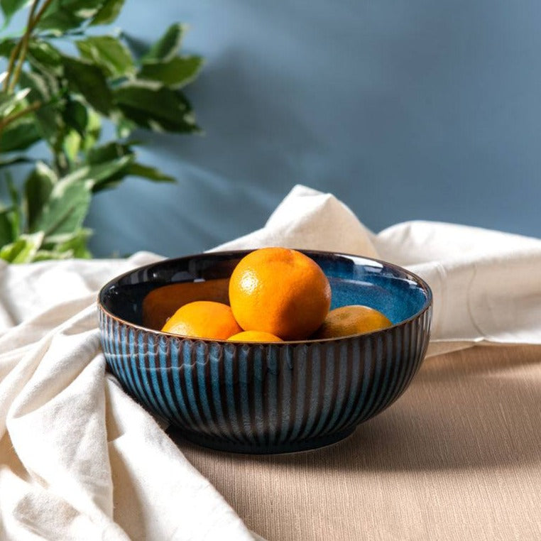 Enhabit Cove Serving Bowl - Teal Blue