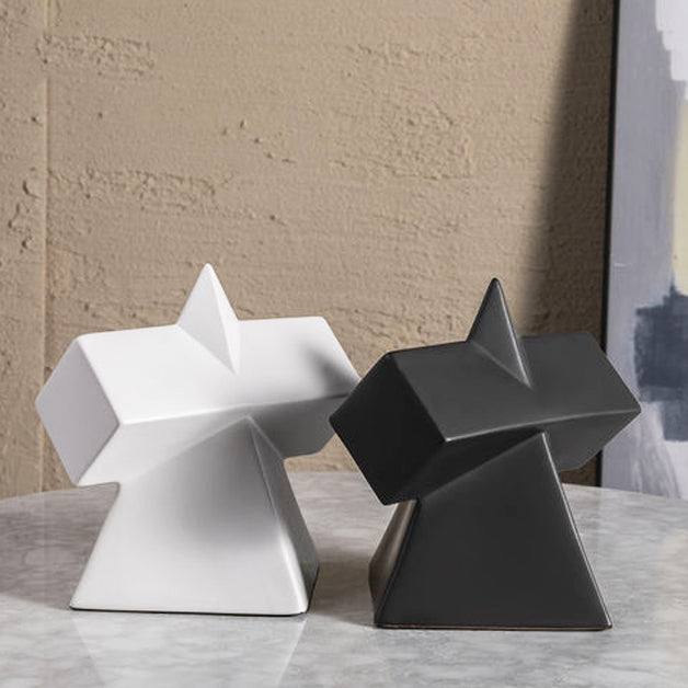 Enhabit Cross Pyramid Decorative Sculpture - Black