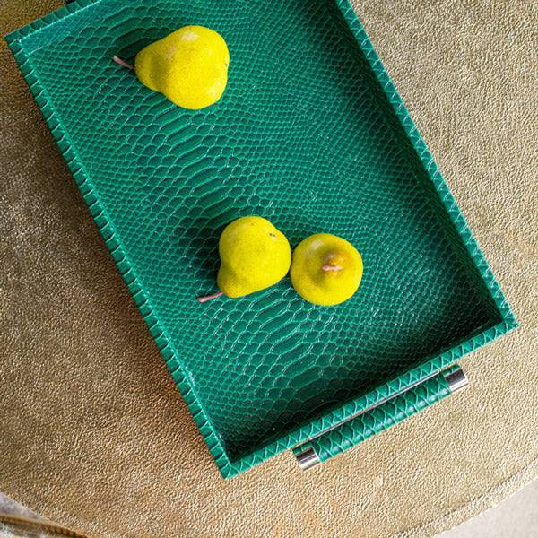 Enhabit Daphne Decorative Trays, Set of 2 - Jade