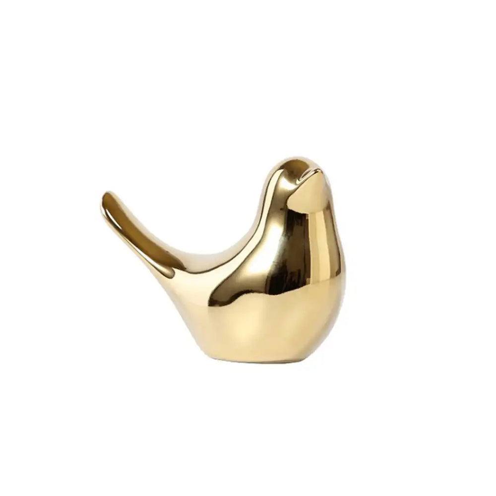 Enhabit Decorative Birds Sculptures, Set of 3 - Gold