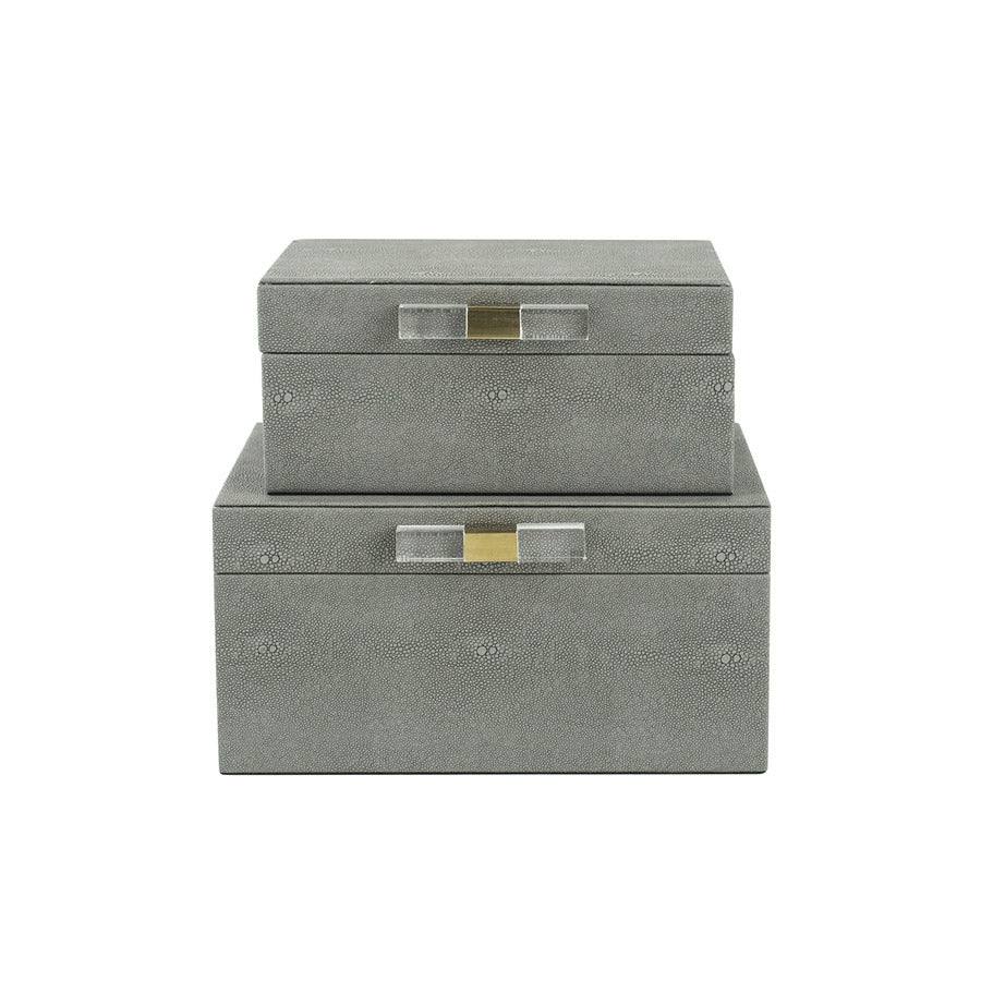 Enhabit Delve Deep Storage Boxes, Set of 2 - Sage Green