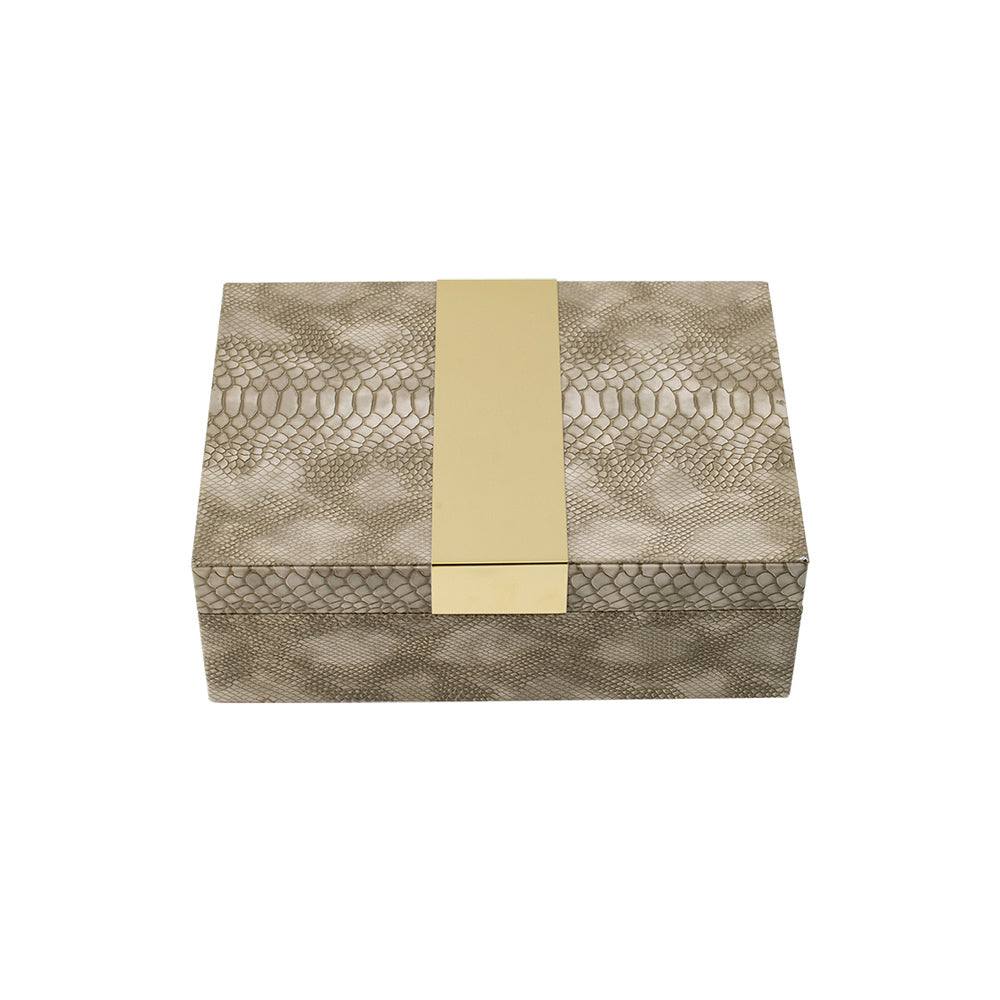 Enhabit Delve Storage Boxes, Set of 2 - Brown Croc