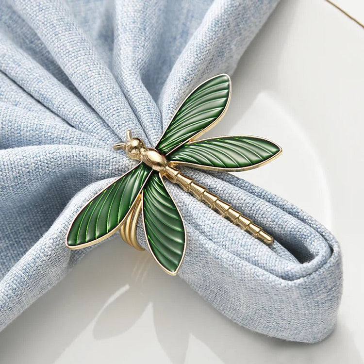 Enhabit Dragonfly Napkin Rings, Set of 6