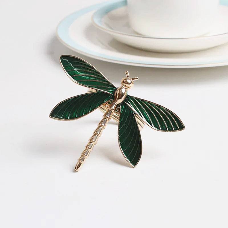 Enhabit Dragonfly Napkin Rings, Set of 6