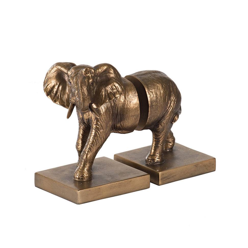 Enhabit Elephant Bookends, Set of 2 - Bronze