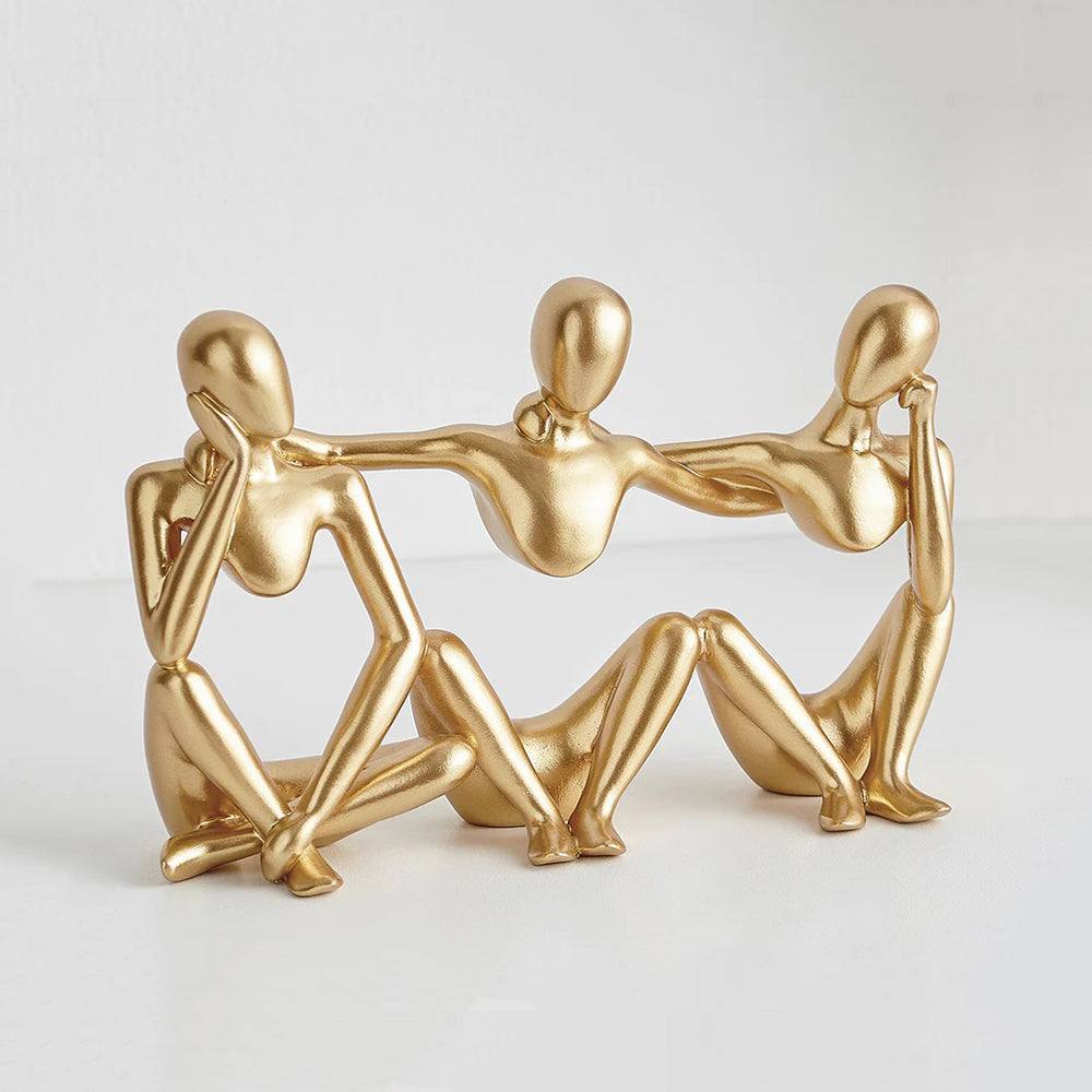 Enhabit Embrace Decorative Sculpture - Gold