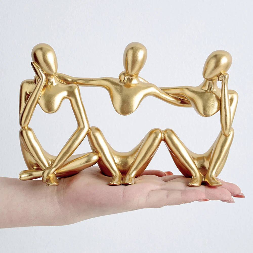 Enhabit Embrace Decorative Sculpture - Gold