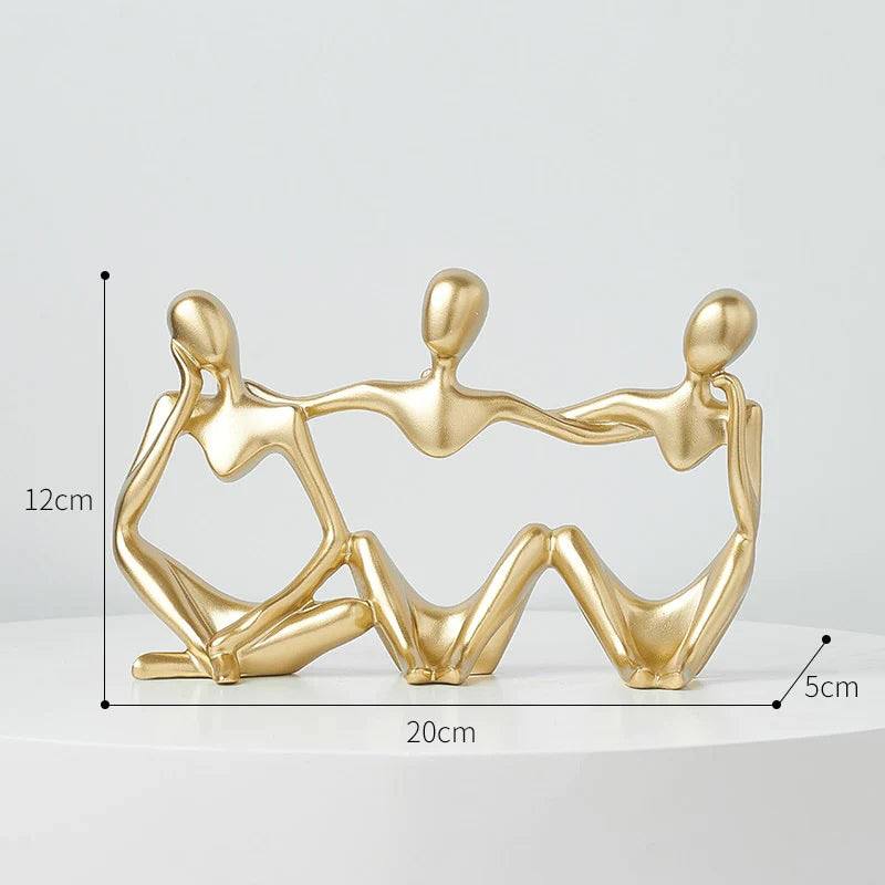 Enhabit Embrace Decorative Sculpture - Gold